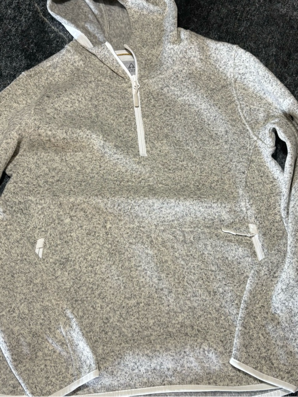 Ascend Light Heather Gray Quarter-Zip Hooded Pullover